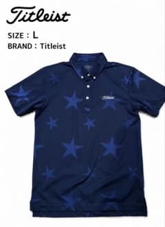 Titleist タイトリスト ゴルフ ポロシャツ ネイビー メンズ L 半袖