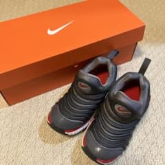 NIKE ナイキ　ダイナモフリー　17.5 グレー／レッドのサムネイル