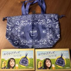 ザ・プレミアム・モルツ オリジナル巾着 ペイズリー柄　3個セットのサムネイル