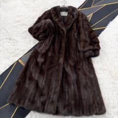 総丈111㎝ サガミンク コート ロング 毛並み◎なめし柔らか AA215