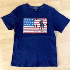 Polo Ralph Lauren Flag Tシャツ M 150 ネイビーのサムネイル