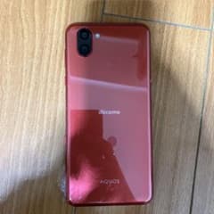 docomo AQUOS レッドスマートフォン本体 - メルカリ
