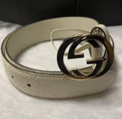 超美品☆GUCCI  ユニセックス　ベルト白のサムネイル
