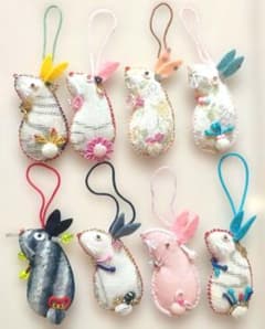 うさぎ ストラップ 飾り 8個セットのサムネイル