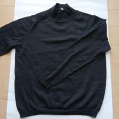 トップバリュ イオン タートルネック セーター LL ブラック 薄手