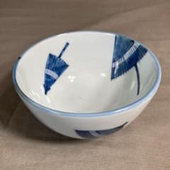 源右衛門】古伊万里の伝統 日本の名窯 源右衛門作 染錦傘絵 飯碗