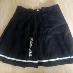 黒のプリーツスカート ピンクラテのサムネイル