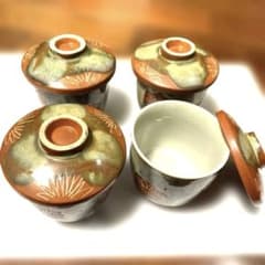 蓋つき煮物椀 茶碗蒸し 4客セット 陶器 和食器 昭和レトロ - メルカリ