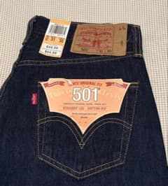 Levi’s 501濃紺リジッドデニムW31L30 フラッシャー付き メキシコ製 Levi's 501 濃紺 リジッドデニム W31L30 紙タグ付き メキシコ製 - メルカリ