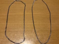 シルバーカラー チェーンネックレス 2本セットのサムネイル
