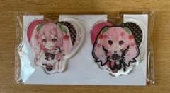 タイトーくじ 　SAKURAミクくじ 　J賞 クリアバッジセット 桜ミクのサムネイル
