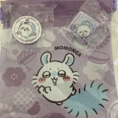 ちいかわ くら寿司 モモンガ 巾着 缶バッジ マグネット セットのサムネイル