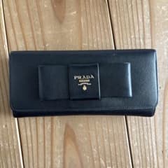 PRADA プラダ サフィアーノ リボン 長財布 黒 ウォレットのサムネイル