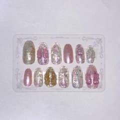 エンジェル 天使風ネイルチップ クリアキラキラのサムネイル