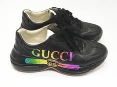 【メルカリ内に1足のみ】GUCCI ライトンスニーカー レザースニーカーのサムネイル