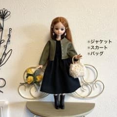 Thumbnail of 22㎝ドール服　3点セット　トップス　スカート　バッグ　ハンドメイド