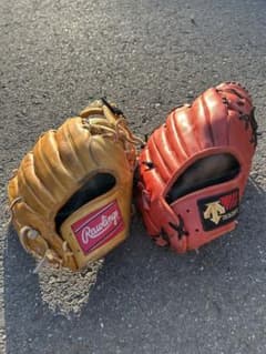 【お得】Rawlings & DESCENTE 軟式グローブ 2点セットのサムネイル