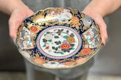 値下げ 新品 有田焼 琳派古伊万里様式 盛皿 特小 直径19.5cm 其泉窯 ②