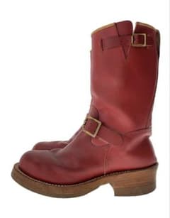 MADE IN GM JAPAN エンジニアブーツ US8.5 RED レザー MADE IN GM JAPAN エンジニアブーツ US8.5 RED レザー - メルカリ
