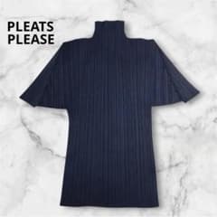 サイズ3☆pleats please 半袖トップス2枚セット PLEATS PLEASE【美品】ハイネック半袖カットソー トップス ネイビー3
