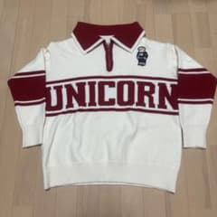 UNICORN ポロセーター 100cm~ アイボリー/ワインレッドのサムネイル