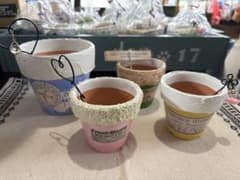 ハンドメイド♪リメ鉢4点(^^)のサムネイル