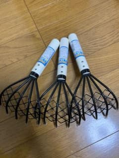 新品未使用　潮干狩り　熊手　忍者くま手　アミ付き　3個セット　ジョレンのサムネイル
