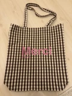Merci Paris ストライプ トートバッグ 大 ブラウン - メルカリ