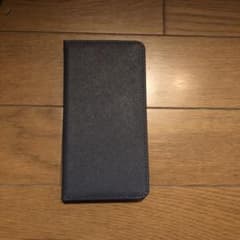 PUレザー手帳型スマホケース(arrows BeF-04K対応)ネイビー/ライムのサムネイル