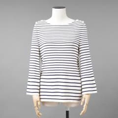 CHANEL 美品 17SS パールボタン ボーダーニット ココマーク - メルカリ