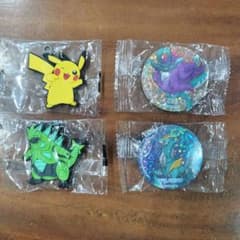 ポケモンくら寿司びっくらポン ラバーキーホルダー ホログラムマグネット4点セットのサムネイル