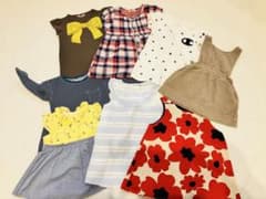 【夏服】女の子まとめ売り8点セット ワンピース80-90cmのサムネイル