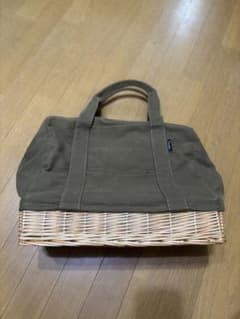 ナチュラル かご風 保冷バッグ ピクニックバッグのサムネイル