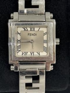 稼働品 FENDI ズッカブレス スクエア クォーツ レディース腕時計