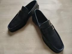 [Custom-made] Ferragamo loafers, dark navy, approximately 25cm, cleaned.