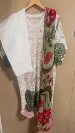 花柄刺繍 コットンパキスタン民族衣装のサムネイル