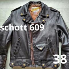 中古流通少ない！希少【schott 609】こげ茶色【ショット609】USA製 中古流通少ない！希少【schott 609】こげ茶色【ショット609】USA製