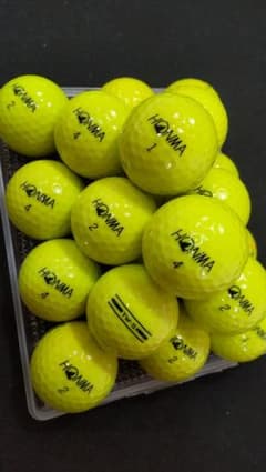 擦り傷、汚れ、マーカー痕等あるロストボール ホンマ TW-S イエロー20個