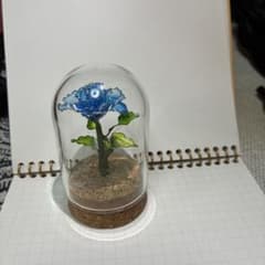 青い薔薇 ガラスドーム 置物 インテリアのサムネイル