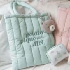 ジェラピケBTS JINコラボ トートバッグ ミント - メルカリ