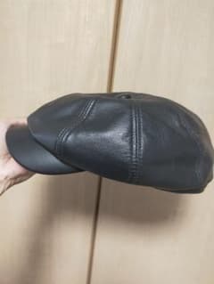 牛革 ハンチングキャップ 大きめサイズのサムネイル