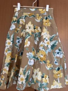 花柄フレアスカート ポケット付　コットンのサムネイル