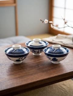 希少】NIKKO ダブルフェニックス 山水 蓋付きお茶碗 3客 レトロ - メルカリ