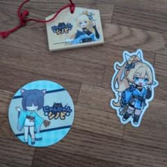 にゃんにゃんシノビ 絵馬ステッカーなど3点セットのサムネイル