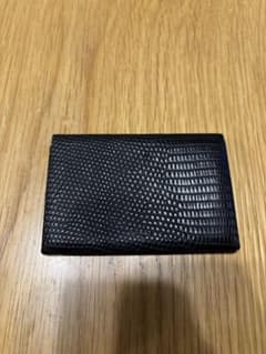 C*W様 t.mbh 葉合せ 名刺カード リザード ブラック 名刺入れ tmbh