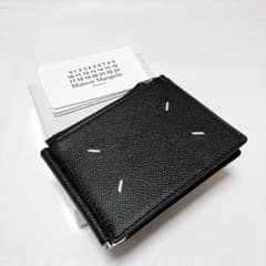 新品 25ss マルジェラ マネークリップ グレイン 黒 牛革 財布 18155
