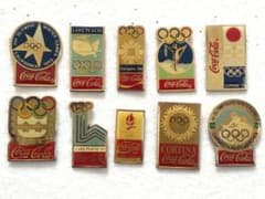 ☆43225 ☆オリンピック ピンバッジ ピンズ ☆コカコーラ 10個セット