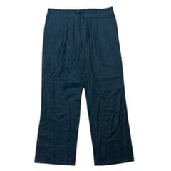 ユーロ古着 タックパンツ コットン スラックス ツータック グリーン 2タックのサムネイル