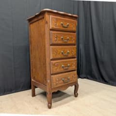 三越家具 ブルージュ 猫脚 オーク スリムチェスト タンス 引き出し