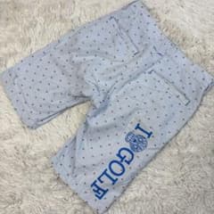 ラッセルノ ショートパンツ スカル チェック柄 ブルー ワッペン S
